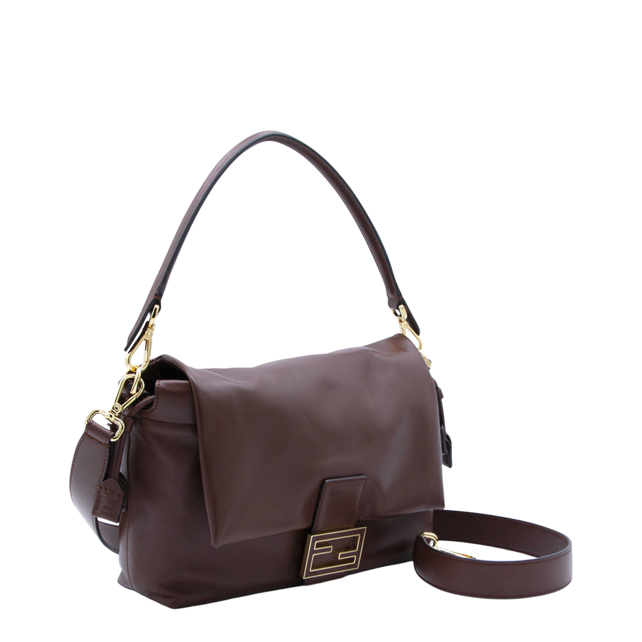 Mamma Baguette Medium Leather Shoulder Bag - Brown