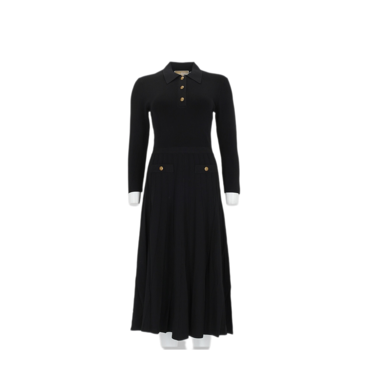MAYFEYR - MICHAEL BY MICHAEL KORS - Fitted Black Stretch Polo Dress - MT683J3BFD001BLACK