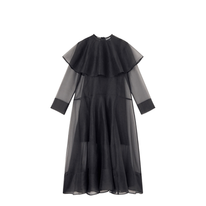 Long Dress with Hoop Collar