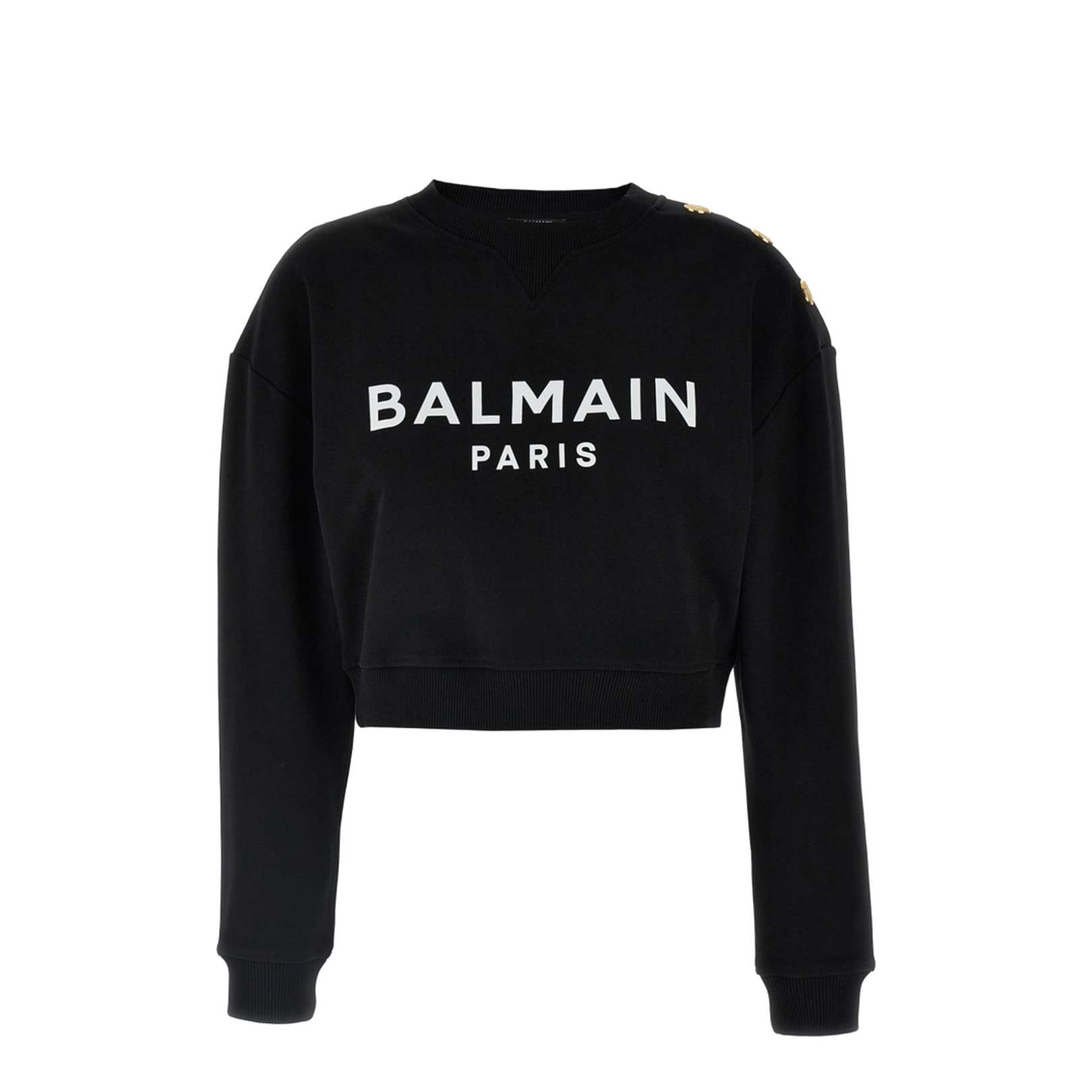 Balmain Logo Print Cotton Sweatshirt