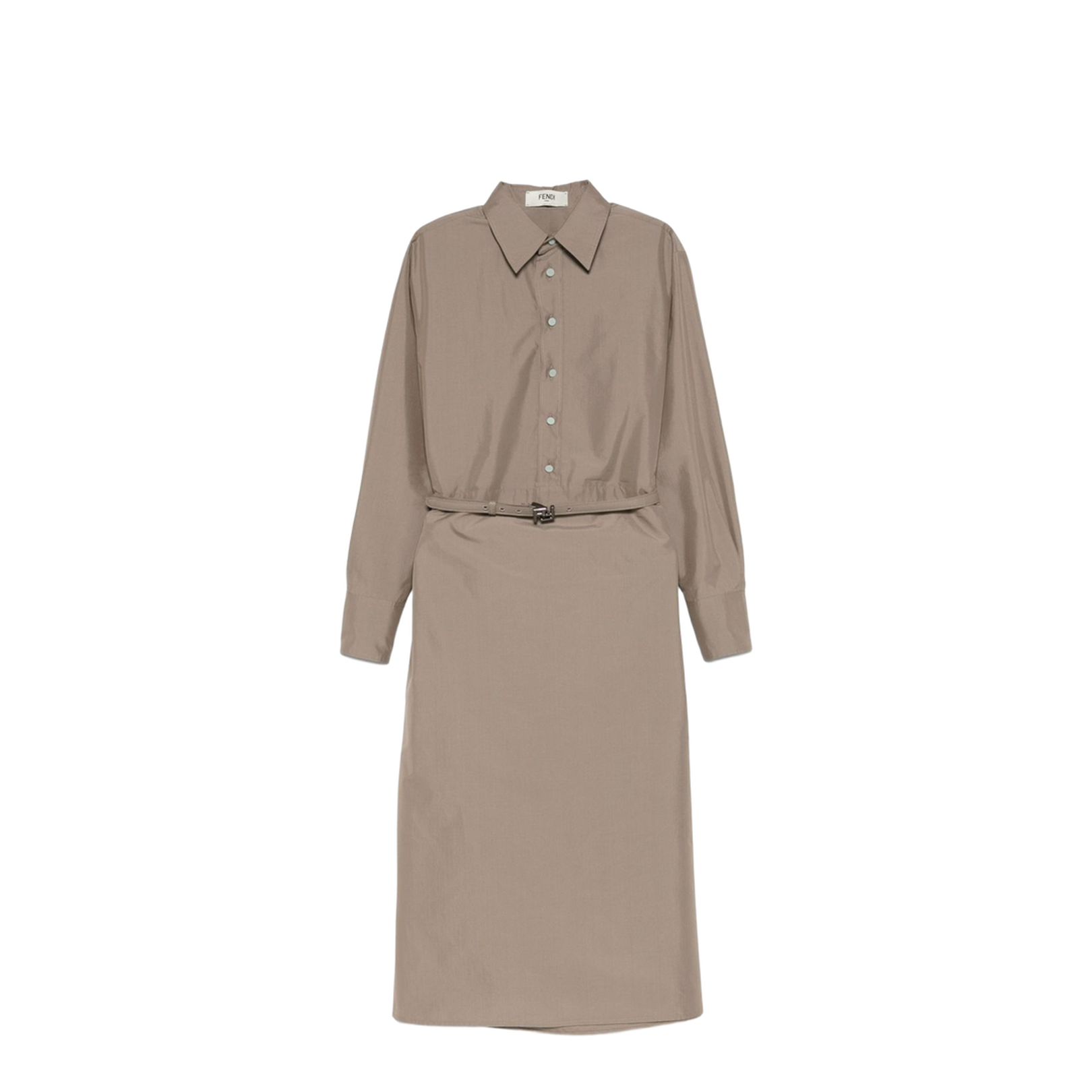 Cotton and Silk Blend Shirtdress