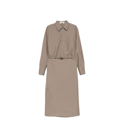 Cotton and Silk Blend Shirtdress