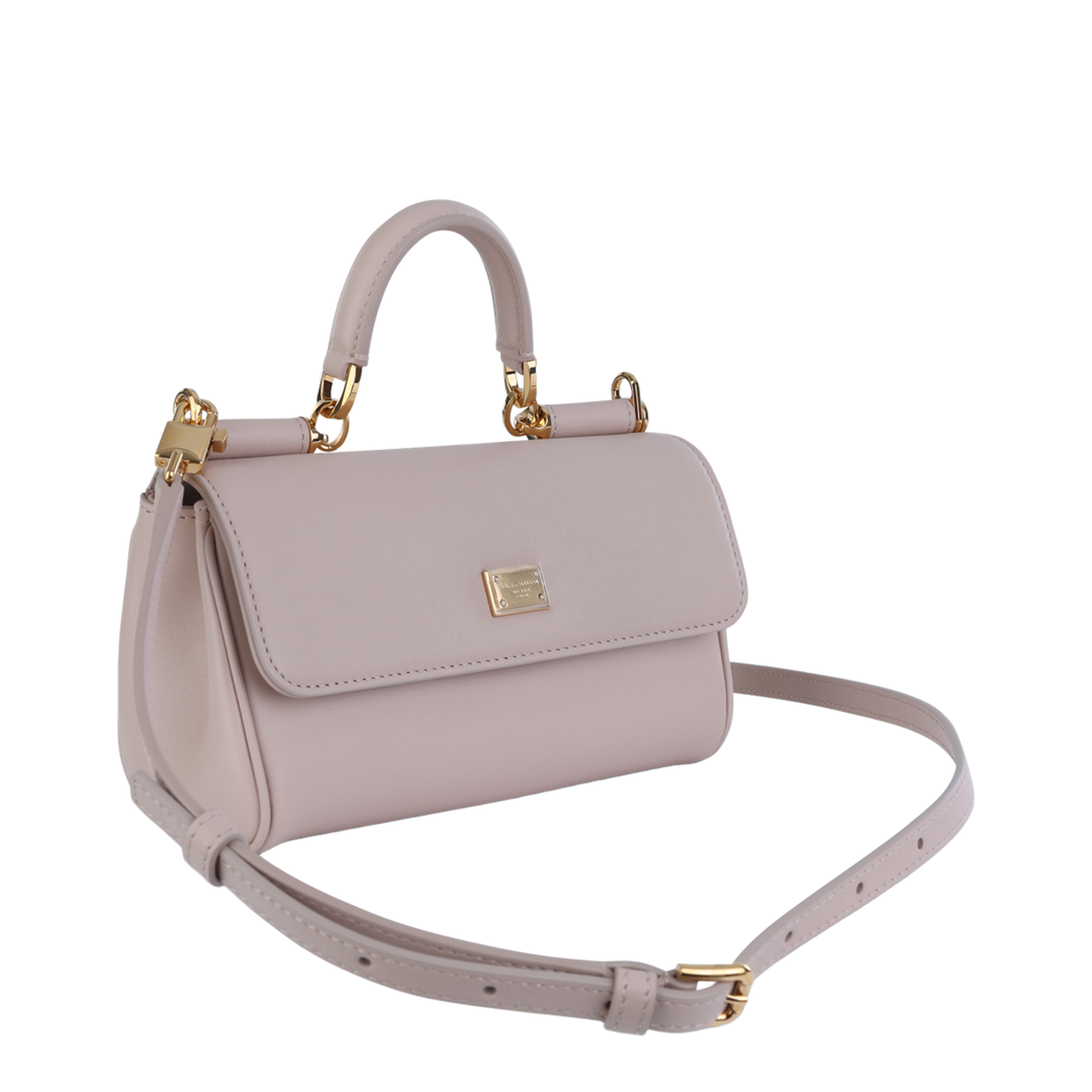 My Sicily Mini Calf Leather Top-Handle Bag - Beige