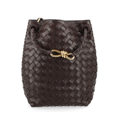 Andiamo Small Lambskin Bucket Bags - Fondant