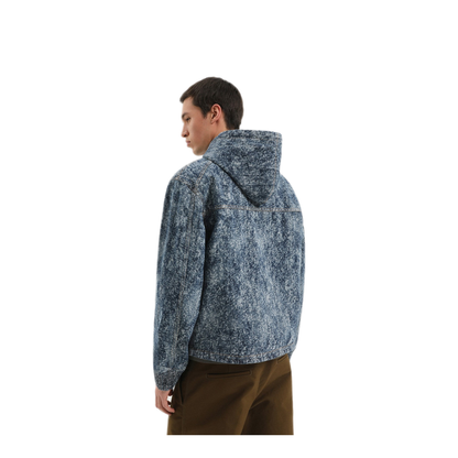 MAYFEYR - 1989 STUDIO - Denim Marbled Zip Hoodie - F04MCG001DEN0016100