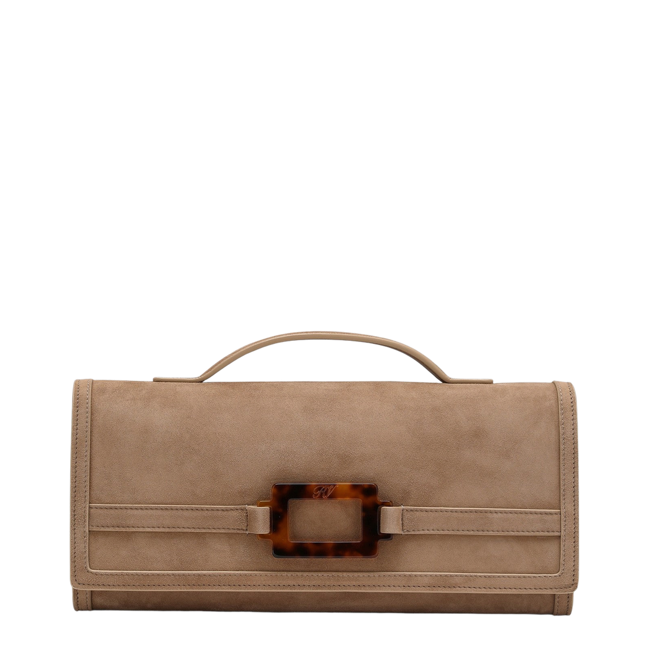 Suede Leather Clutch Bag