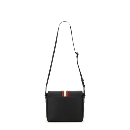 Mythos Recycled Bovine Leather Crossbody Bag - Black