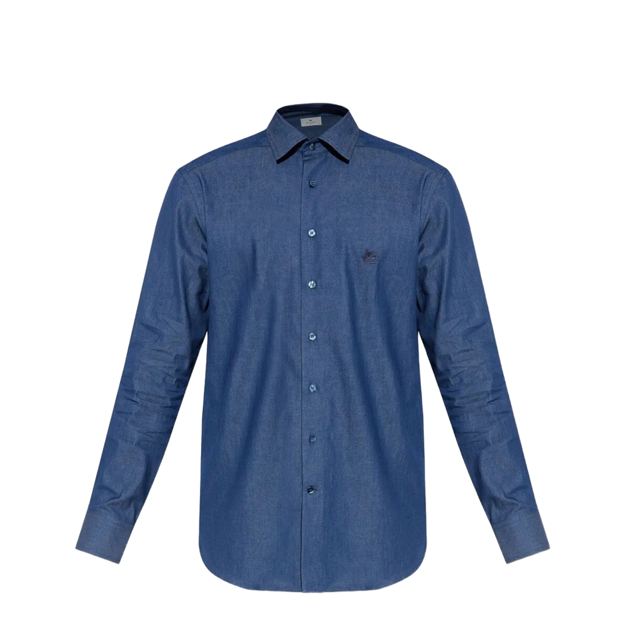 MAYFEYR - Etro - Embroidered Logo Cotton Shirt - MRIB000299SA5L9