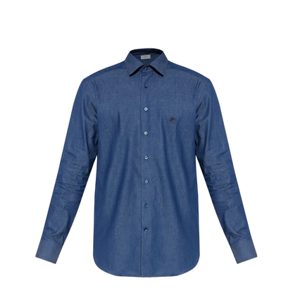 MAYFEYR - Etro - Embroidered Logo Cotton Shirt - MRIB000299SA5L9