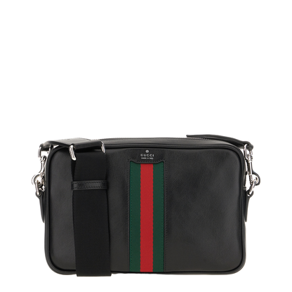 Web Trademark Small Crossbody Bag - Black