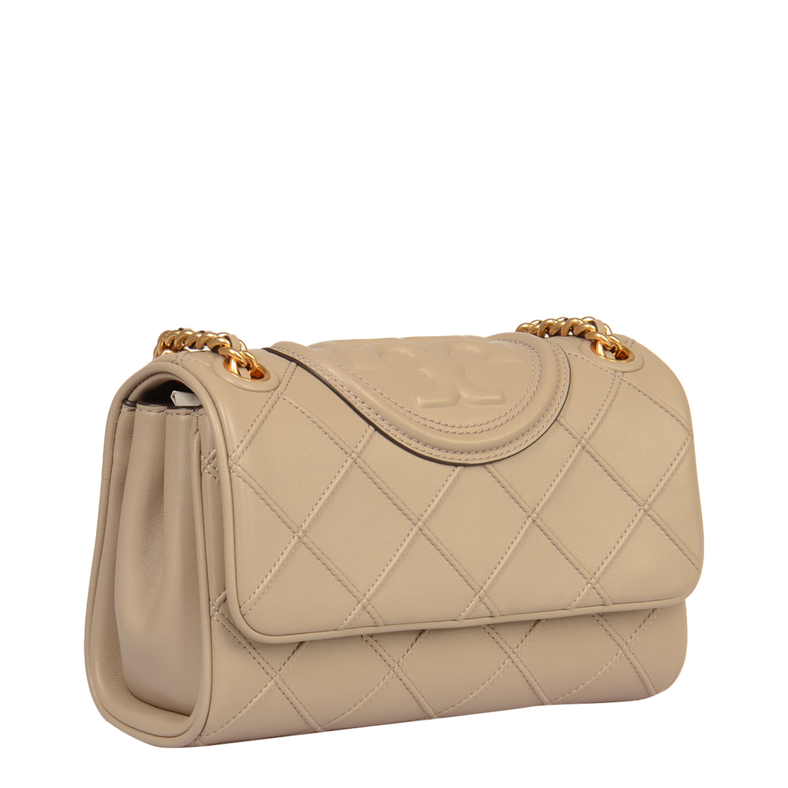 Fleming Small Leather Crossbody Bag Nude
