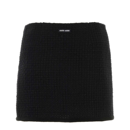 MAYFEYR - Miu Miu - Black Boucle Mini Skirt - MG2054S2321299F0002