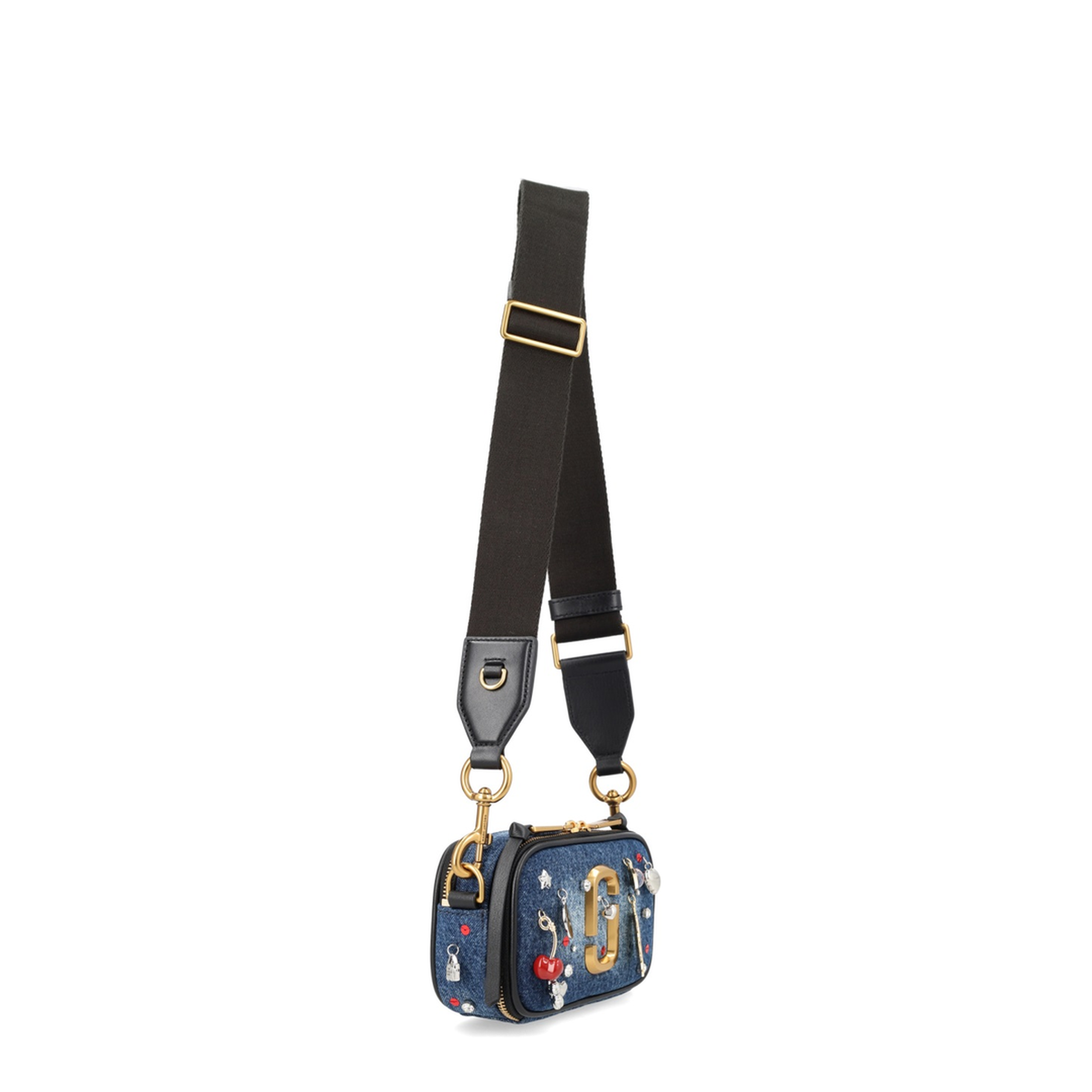 Snapshot Charm-Detail Denim Crossbody Bag