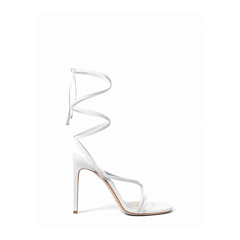 Pelle Sandalo Size 40 Bianco