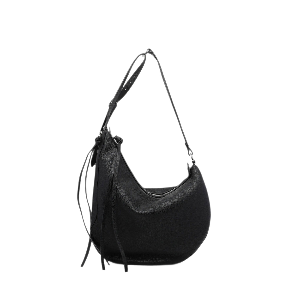 Oyster Large Calfskin Shoulder Bag - Black