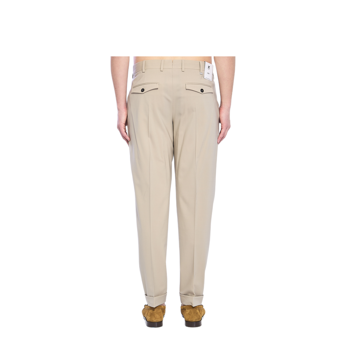 MAYFEYR - PT Torino - Beige Stretch Virgin Wool Pants - CORFZAZ40FWDMA27040