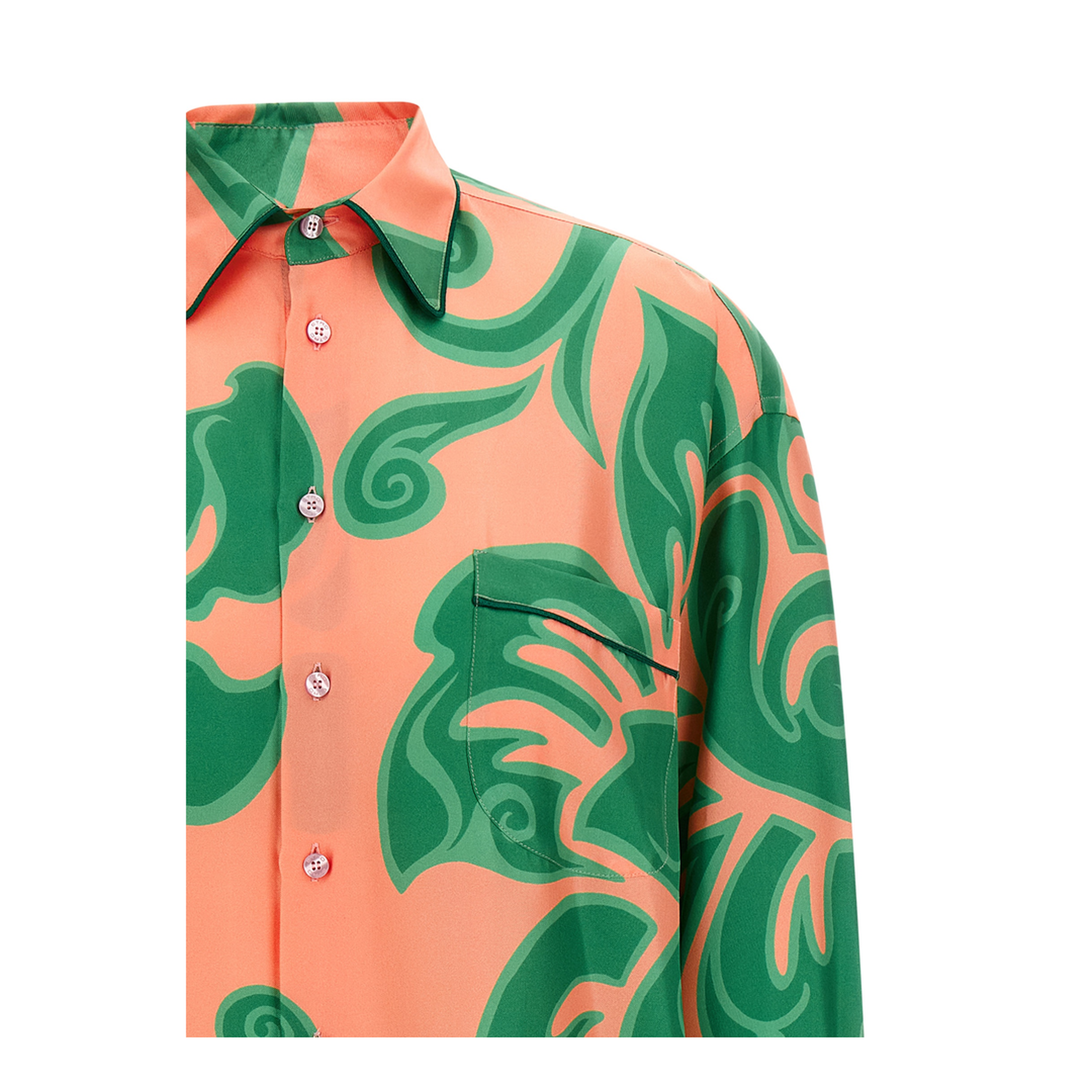 Pink Silk Viscose Pajama Shirt