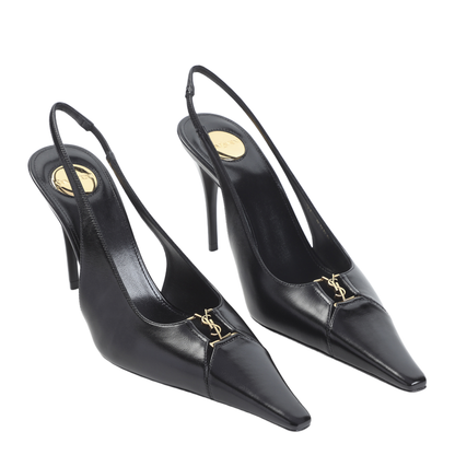 MAYFEYR - Saint Laurent - Babylone Slingback Pumps - 806685AAEHI