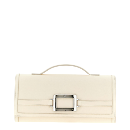 Belle Vivier Clutch Ivory