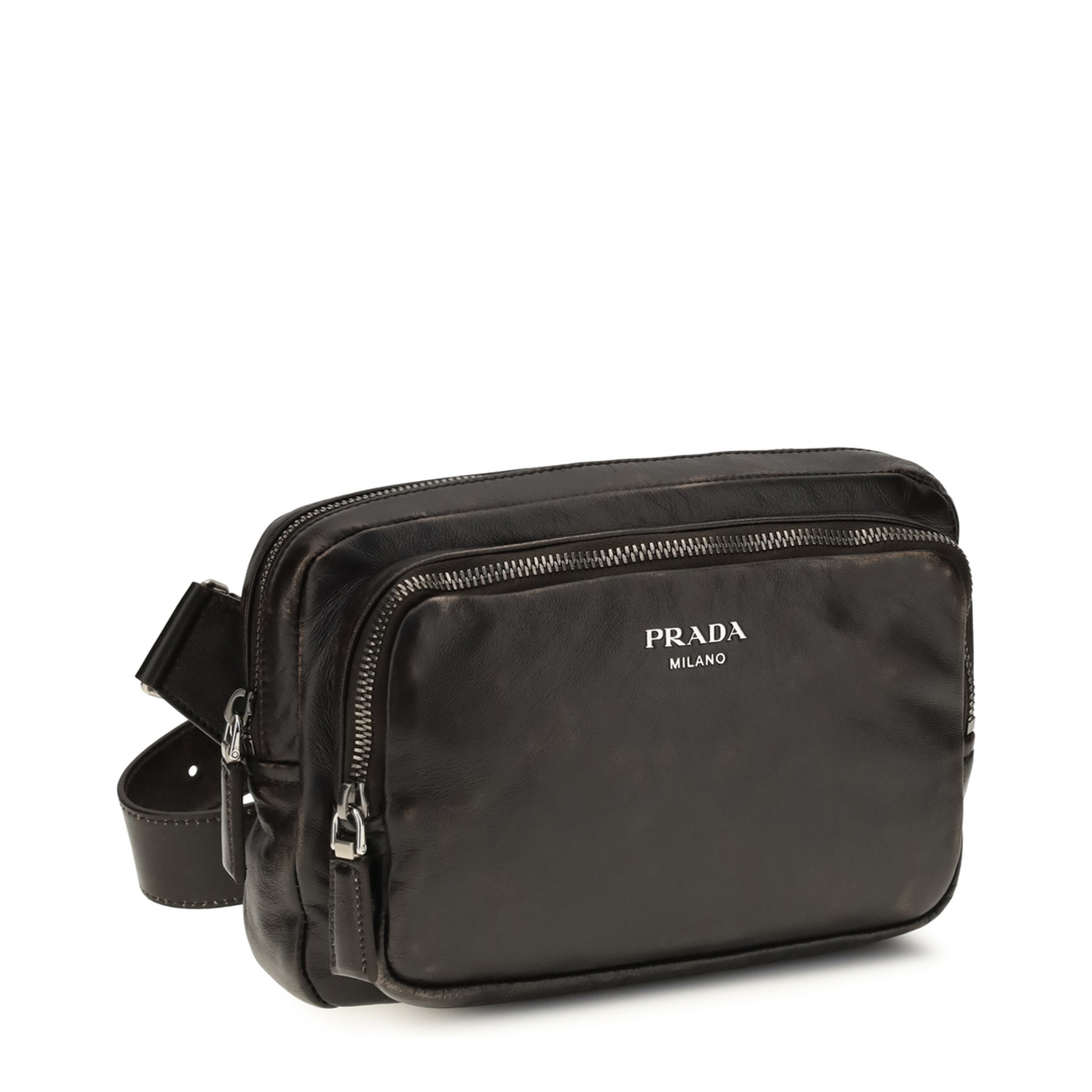 MAYFEYR - Prada - Shoulder Bag In Aged-Effect Nappa Leather - 2VH218VOOO2C75