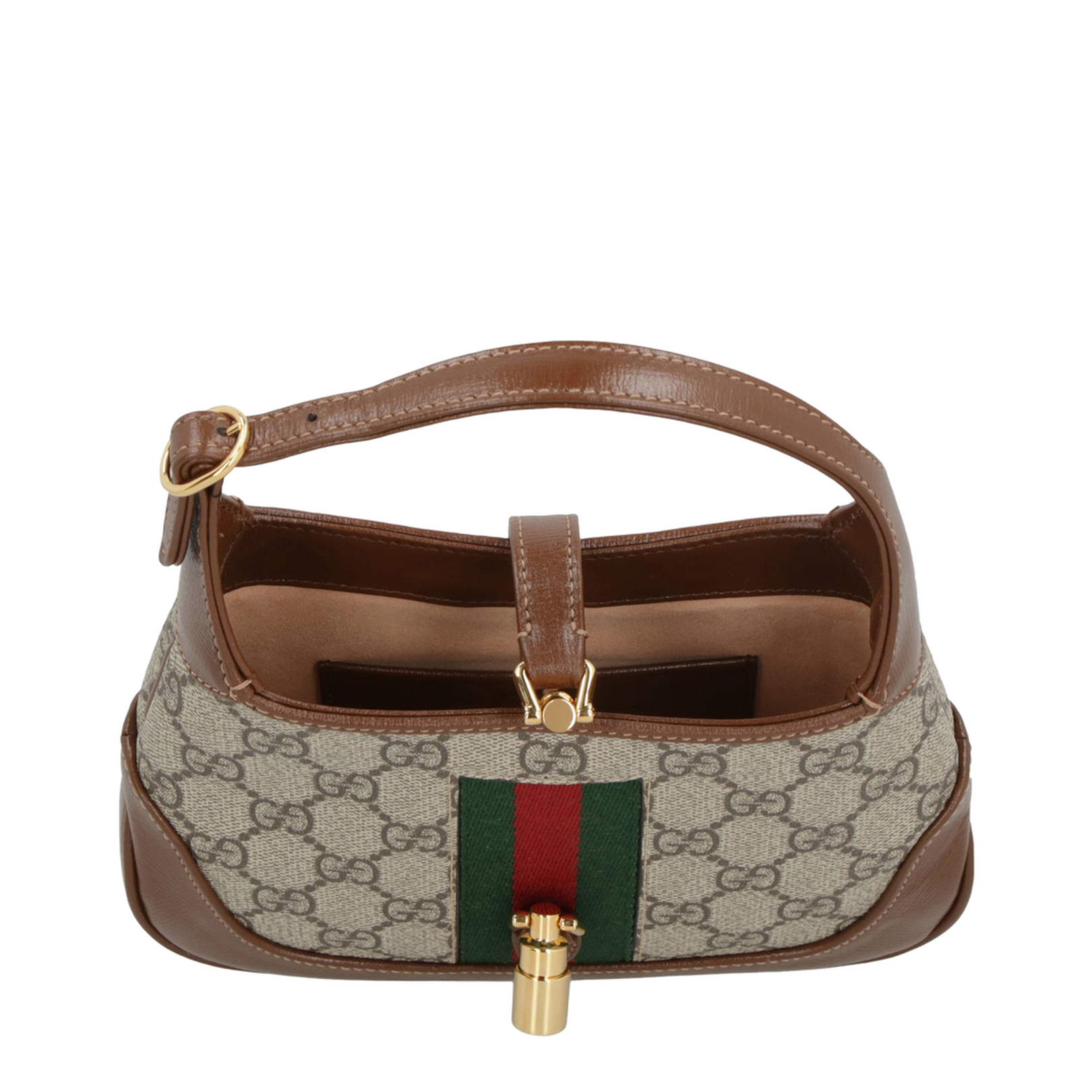 Ophidia Canvas Shoulder Bag - Brown
