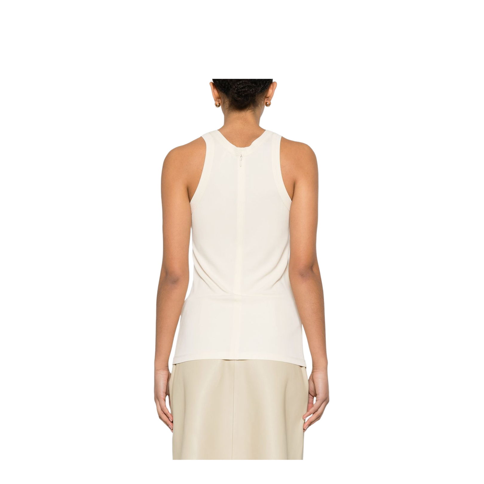 Beige American-Style Tank Top