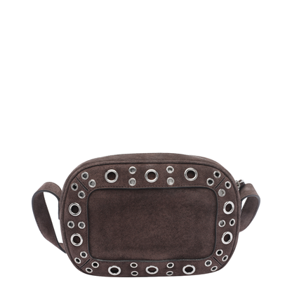 Brown Suede Nellcote Crossbody Bag