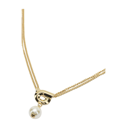 MAYFEYR - Ferragamo - Gancini Necklace With Pearl - 0776607
