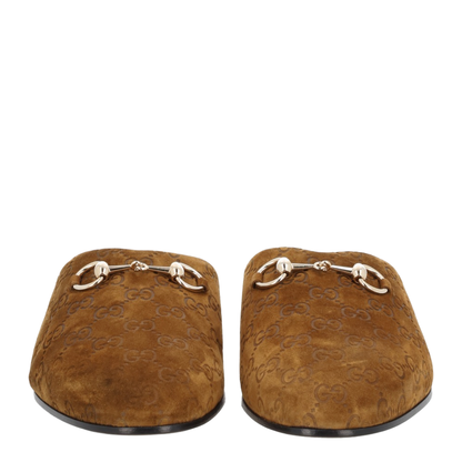 Horsebit Mule Brown Suede