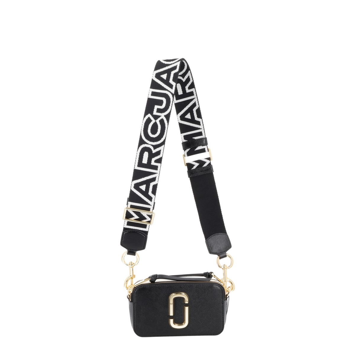 The Snapshot Saffiano Leather Crossbody Bag - BLACK/MULTI