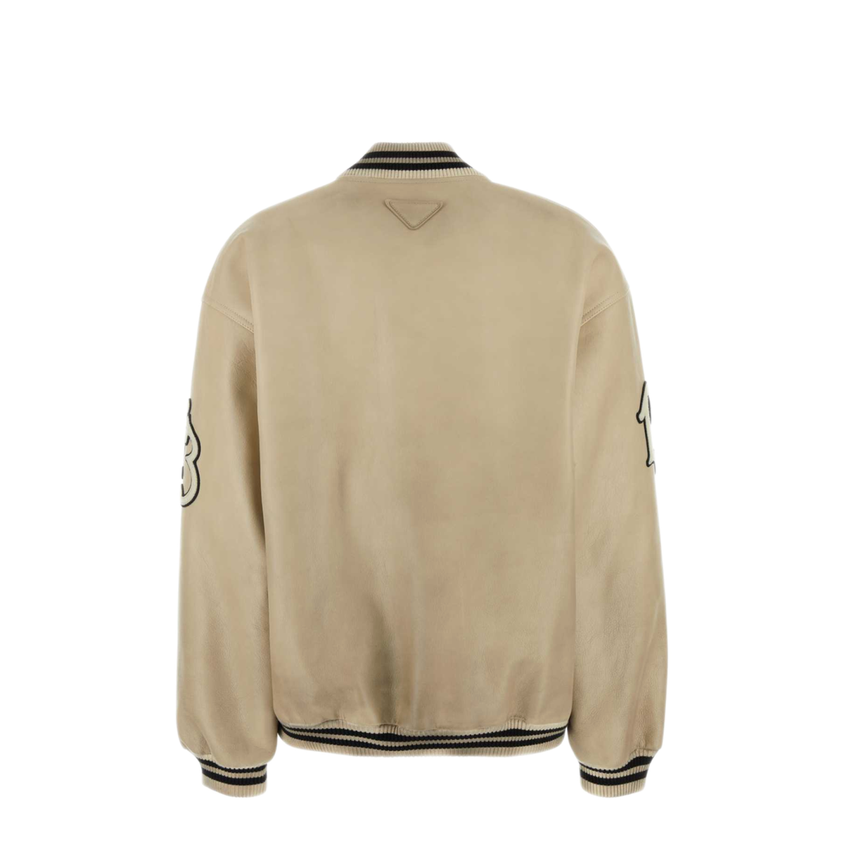 MAYFEYR - Prada - Ivory Leather Bomber Jacket - 58A190SOOO15Y0F0304