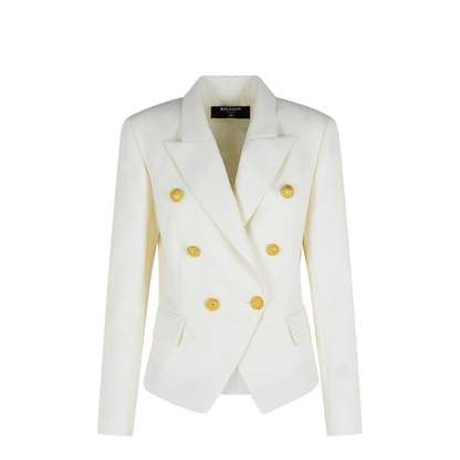 Blazer In White Virgin Wool