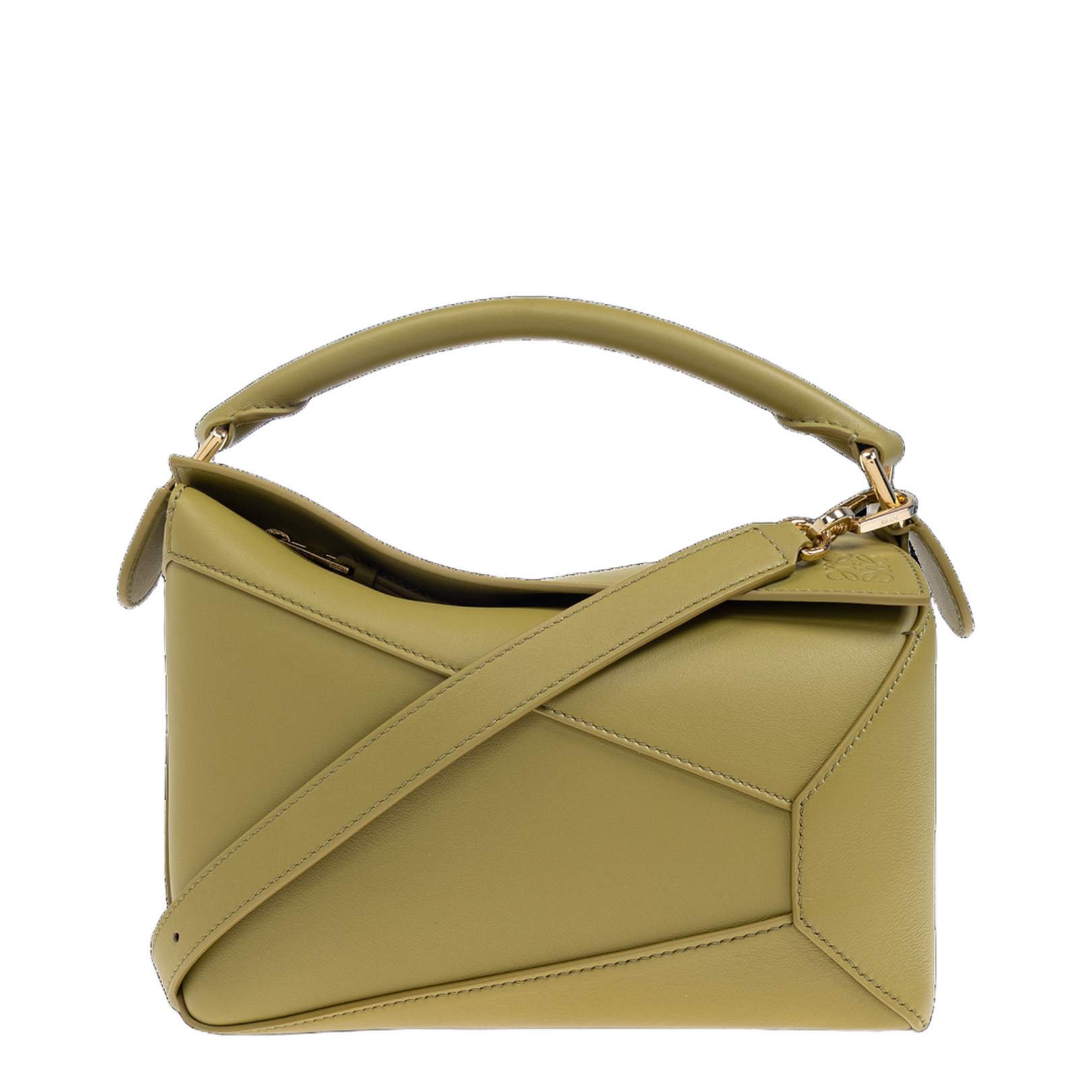 Small Puzzle Edge Bag in Classic Calfskin Green