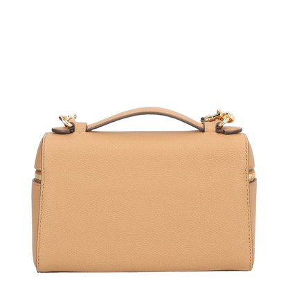 Romy Slim Mini Bag With Beige Leather Top