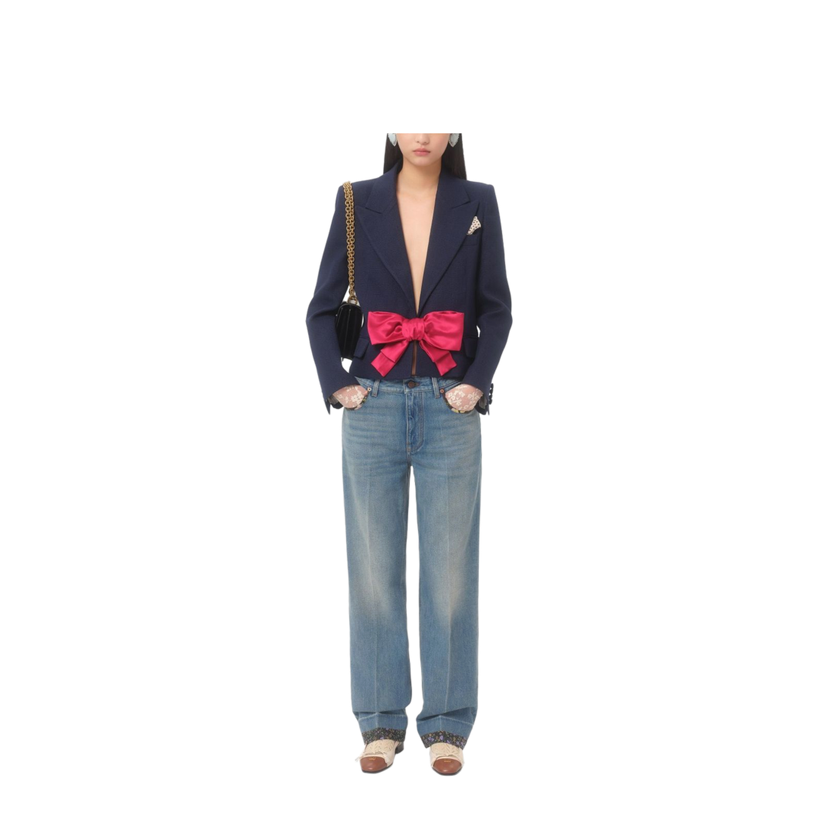 Bow Single-Breasted Jacket