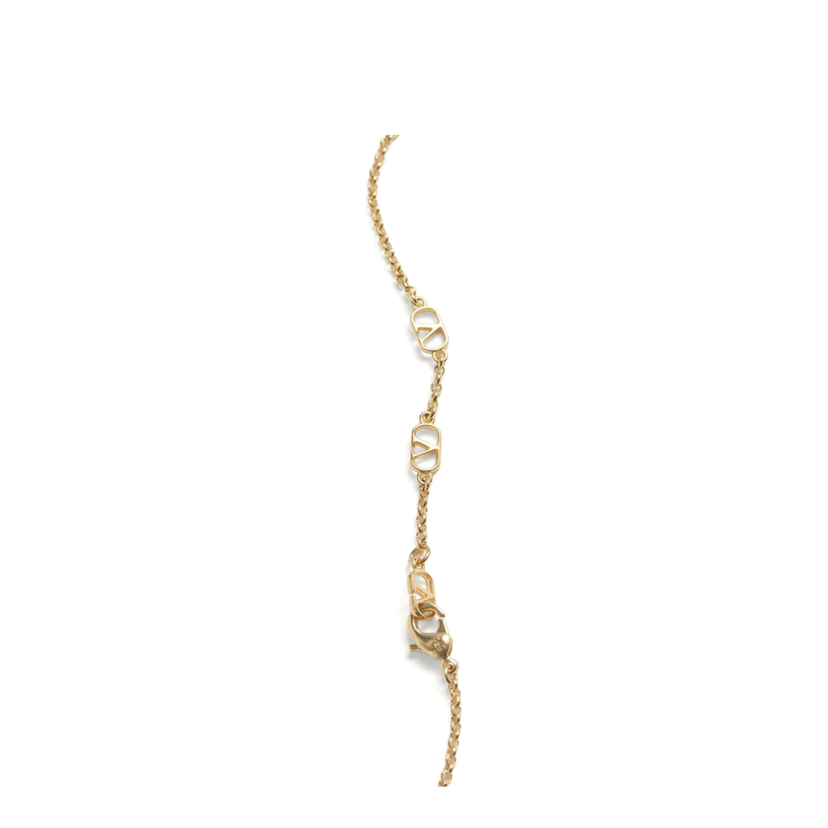 Gold Metal Vlogo Signature Necklace