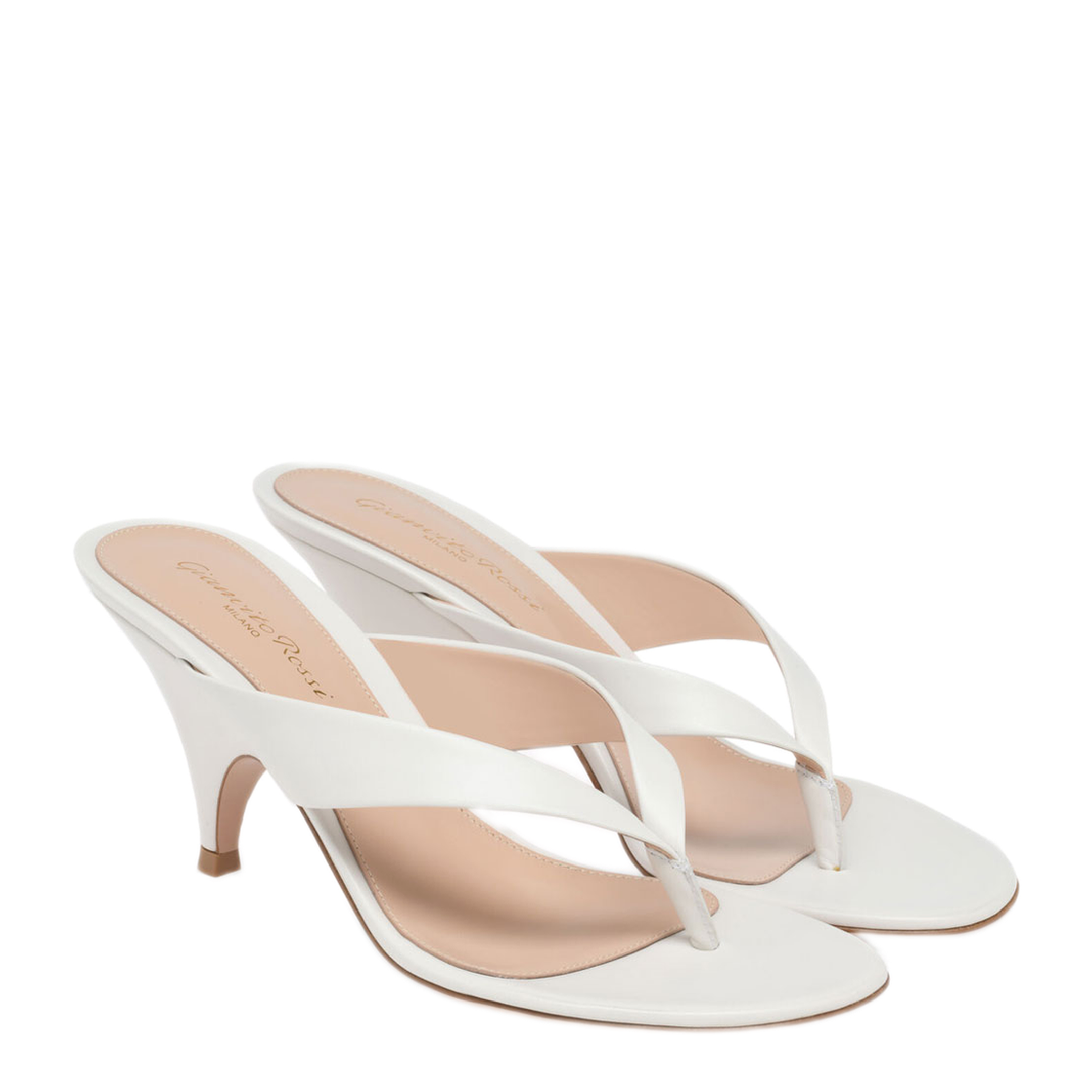 MAYFEYR - Gianvito Rossi - Sofia Thong 70 Leather Sandals - G1013870RICVITOFF