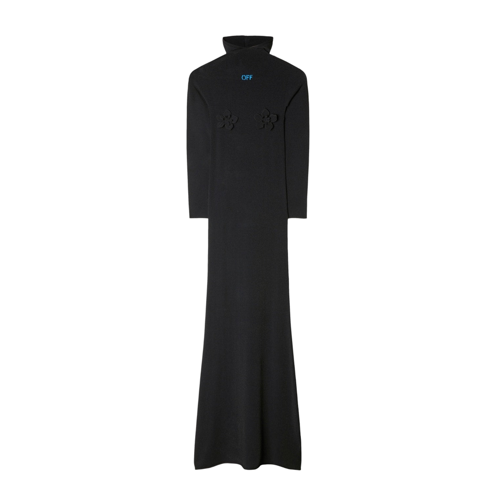 Floral-Appliqué Hooded Dress