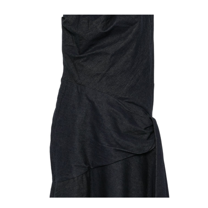 MAYFEYR - Zimmermann - Ink Blue Draped Halterneck Dress - 9481DF261NHTSKY