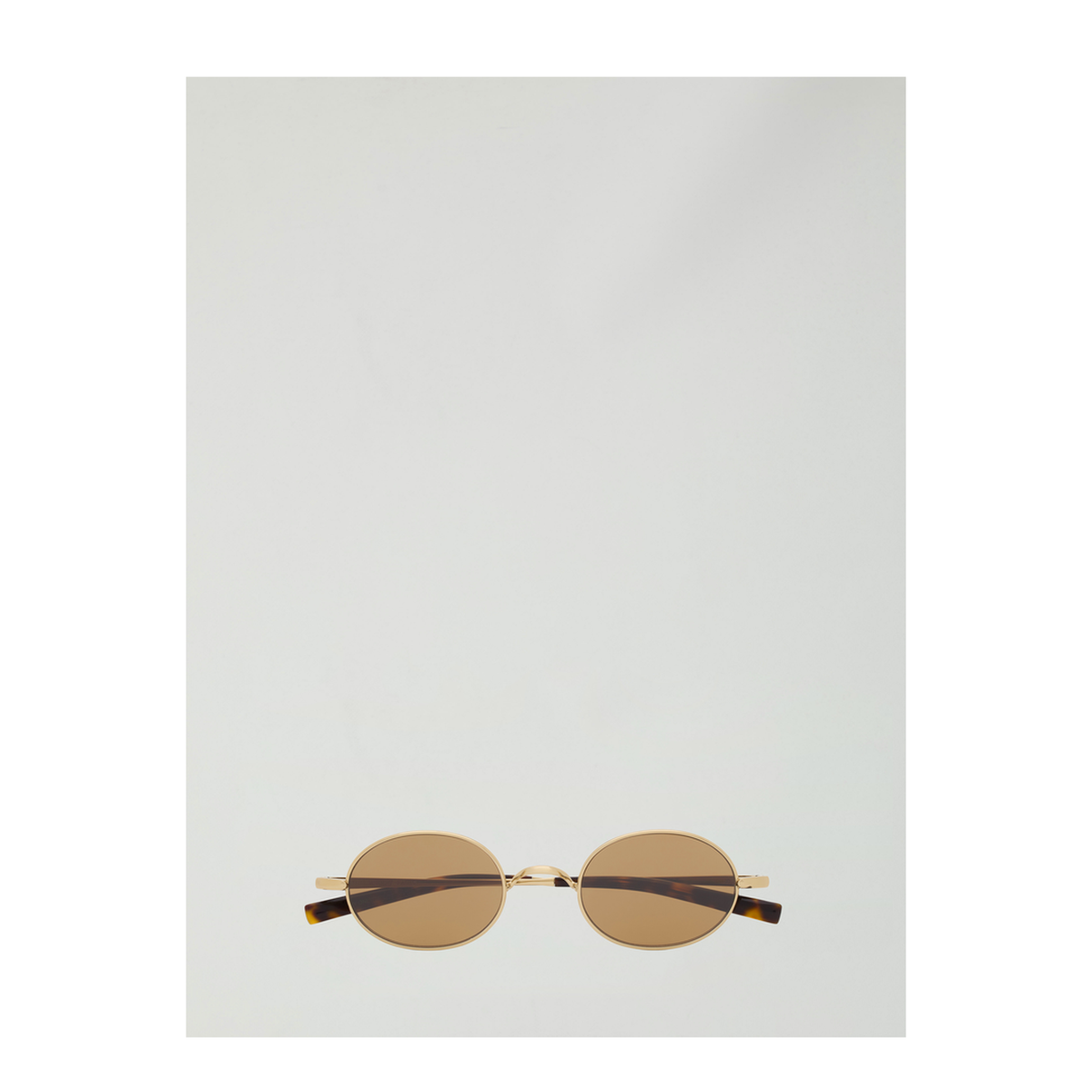 MAYFEYR - Saint Laurent - Light Gold Titanium Round Frame Sunglasses - A003DPY99178013