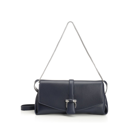 Shoulder Bag With Front Flap in Blue