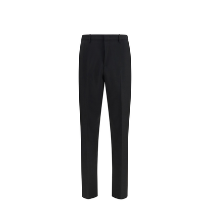 Black Mohair Blend Pants