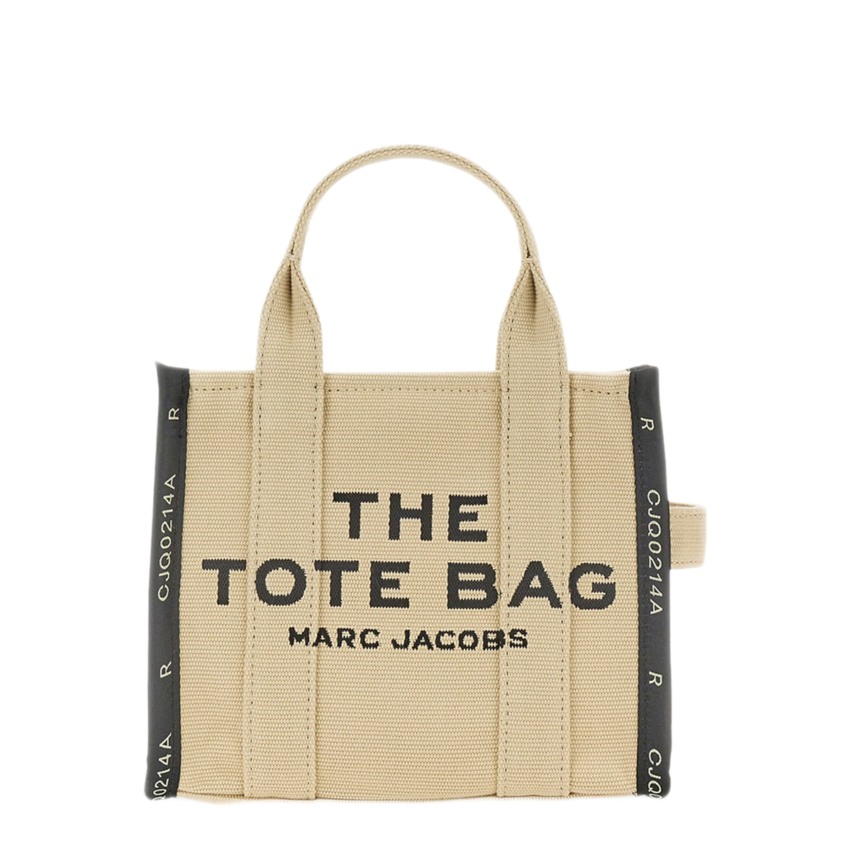 Jacquard Small Canvas Tote - Warm Sand Beige