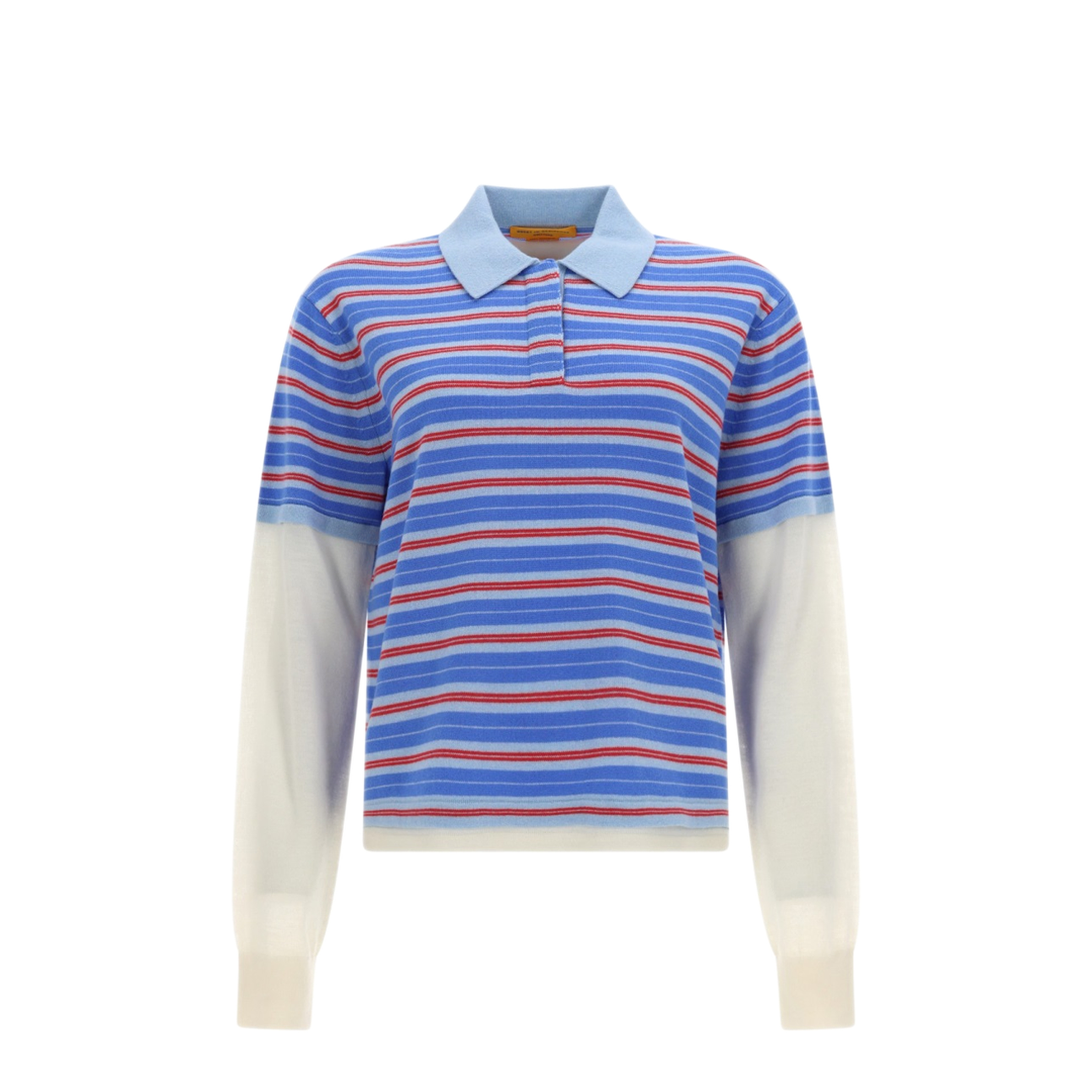 MAYFEYR - Guest In Residence - Layered Stripe Rugby Polo Shirt - W40710JLCLRSKYCO