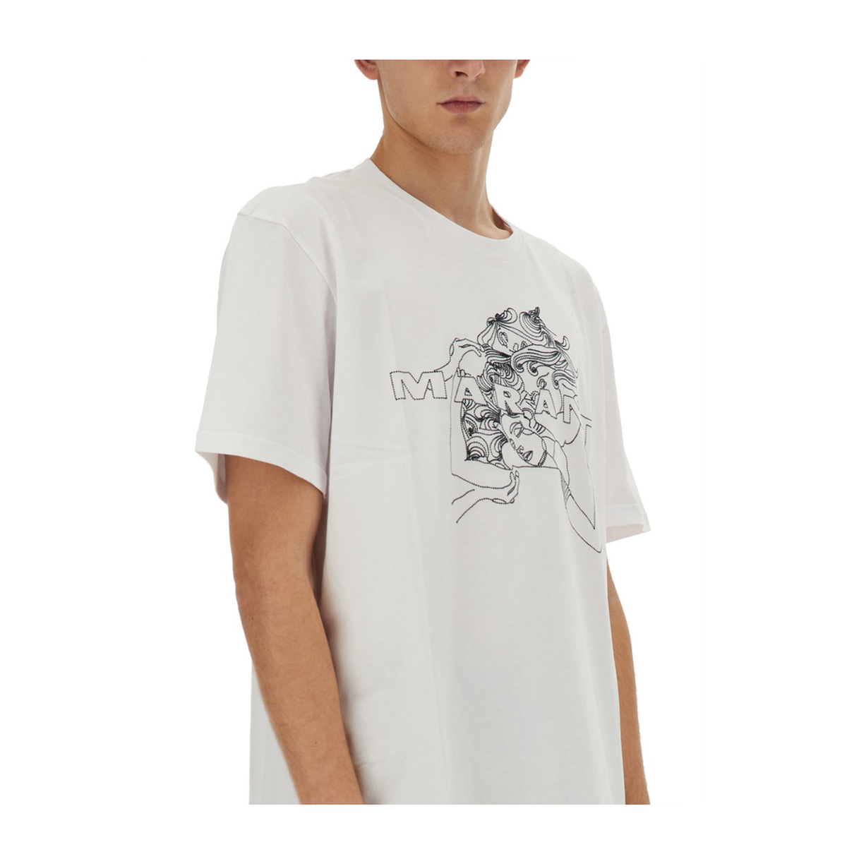 MAYFEYR - Isabel Marant Étoile - T Shirt Honore - TS0052HAB2N20H20WH