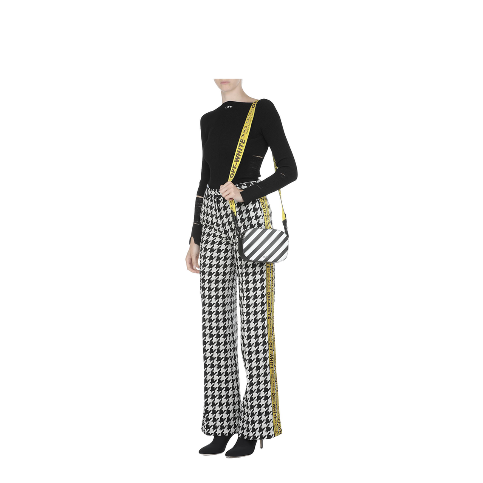Shoulder Bag Black White