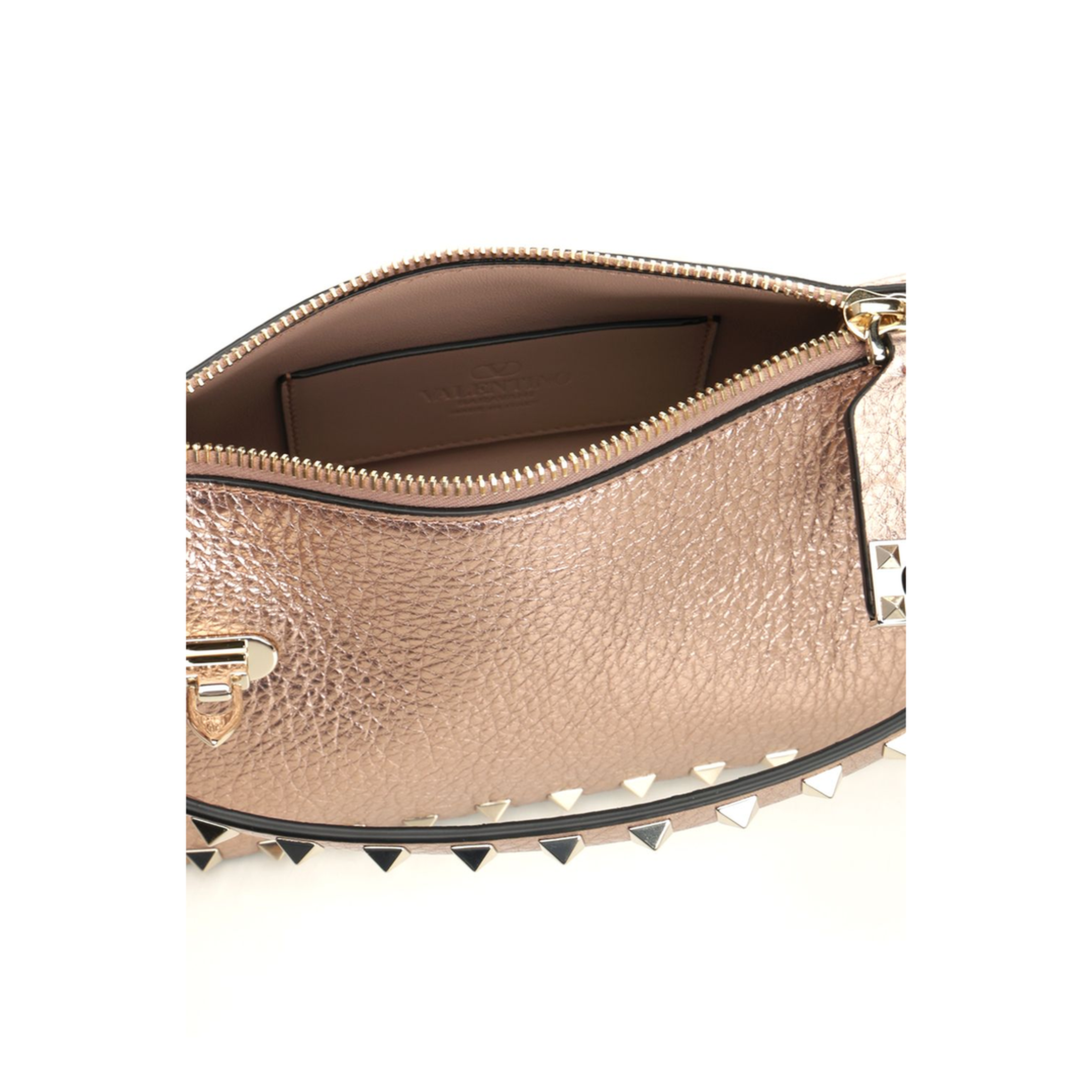 SMALL SHOULDER BAG | ROCKSTUD | VIT.ST.ALCE LAMINATO UNLINED/PLAT.STUDS