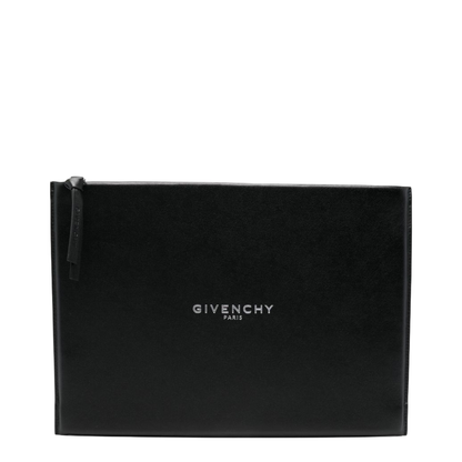 Antigona Stamped Large Clutch Bag - Black