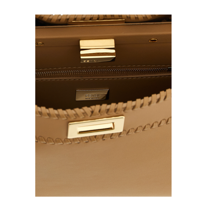 Peekaboo Mini Leather Beige