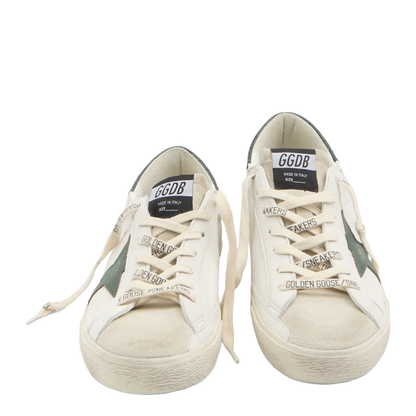 Super Star Nappa Upper Suede Toe and Tongue Leather Star Printed Leather Heel